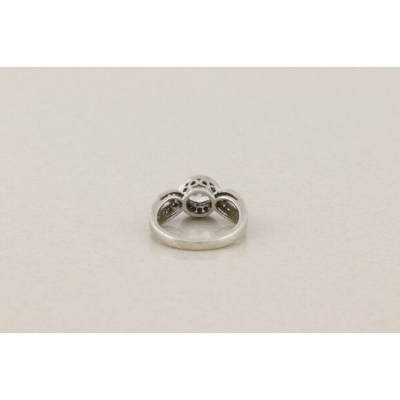 Sterling Silver Cubic Zirconia Crossover Band Ring Size 6 1/2 - Picture 7 of 7